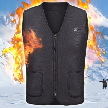 Chauffe-Chasse Gilet Veste Chauffée Chauffage D'hiver Vêtements Hommes Thermique En Plein Air Sans Manches Gilet Randonnée Escalade De Pêche